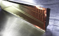 Thin-walled (0.3 mm thick) aluminum box that will contain the silicon strip detectors for the Vertex detector in the LHCb experi